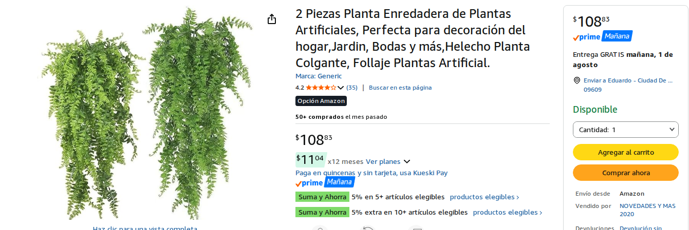 Planta Enredadera Artificial