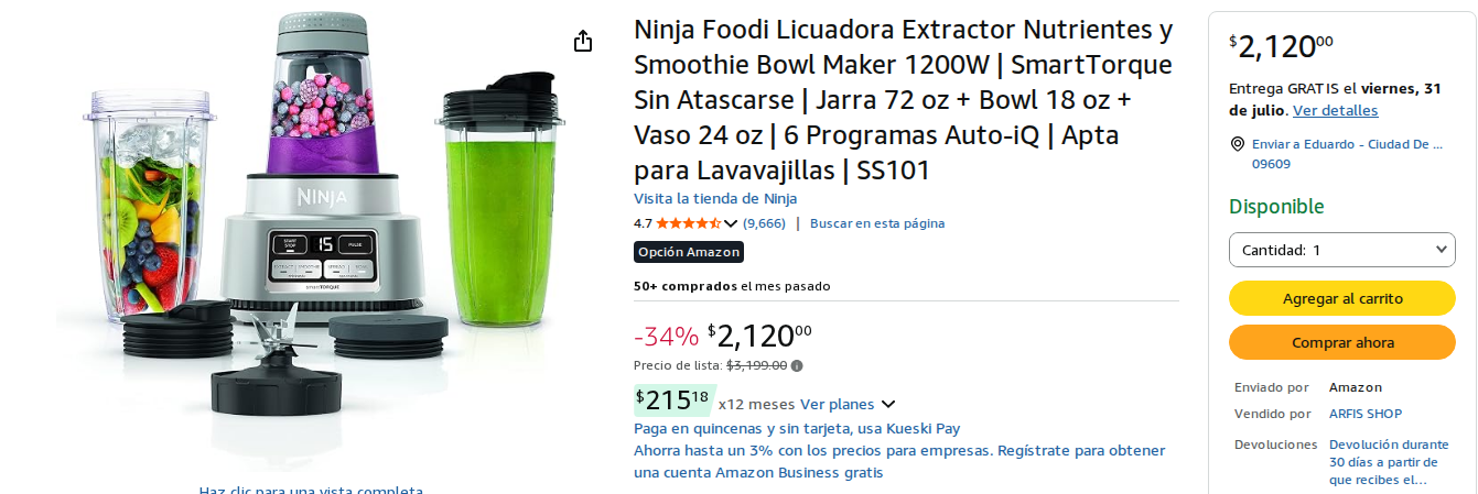 Ninja Licuadora Inteligente