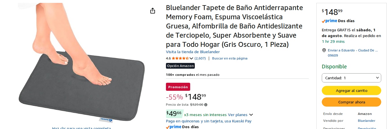 Tapete Baño Antiderrapante
