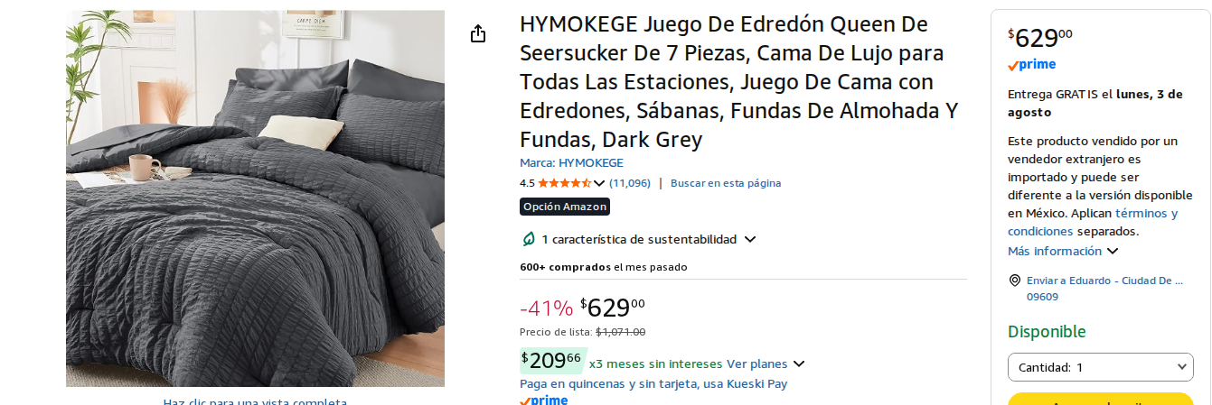 Juego Edredón Seersucker