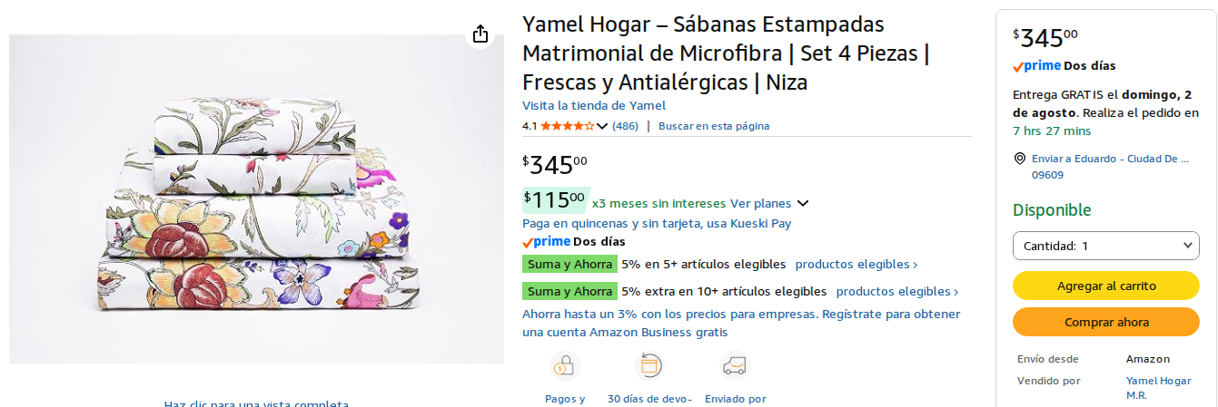 Yamel Hogar – Sábanas Estampadas Matrimonial de Microfibra | Set 4 Piezas | Frescas y Antialérgicas | Niza