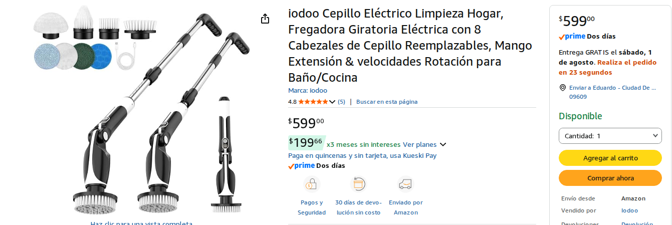 Cepillo Limpiador Eléctrico