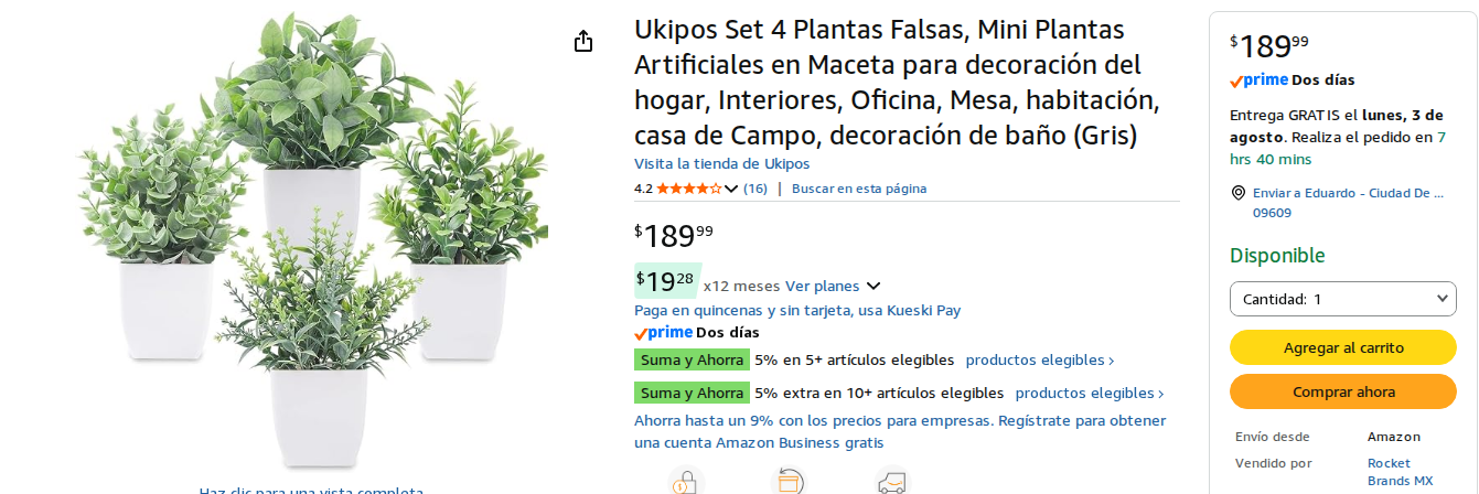 Mini Plantas Artificiales