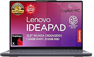 Laptop Lenovo Ideapad Slim 3 15Q8X10| 15.3" Snapdragon X| 24GB RAM 512GB SSD| Copilot+ PC