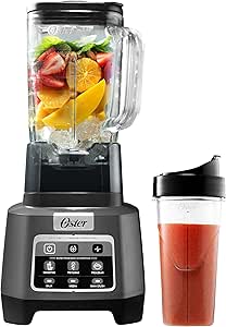 Oster Licuadora Profesional XTREMEMIX 1500W, Vaso Vidrio + Portatil, iBlend