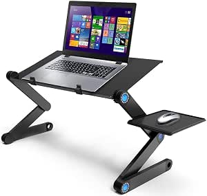 Mesa Ventilador Base Enfriadora para Laptop,Soporte de Aluminio Ajustable