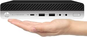 HP EliteDesk 705 G4 Mini computadora de computadora: AMD Quad-Core Ryzen 5 Pro 2400G hasta 3,8 GHz, 8 GB DDR4 RAM, 256 GB SSD, Windows 11 Pro (reacondicionado)